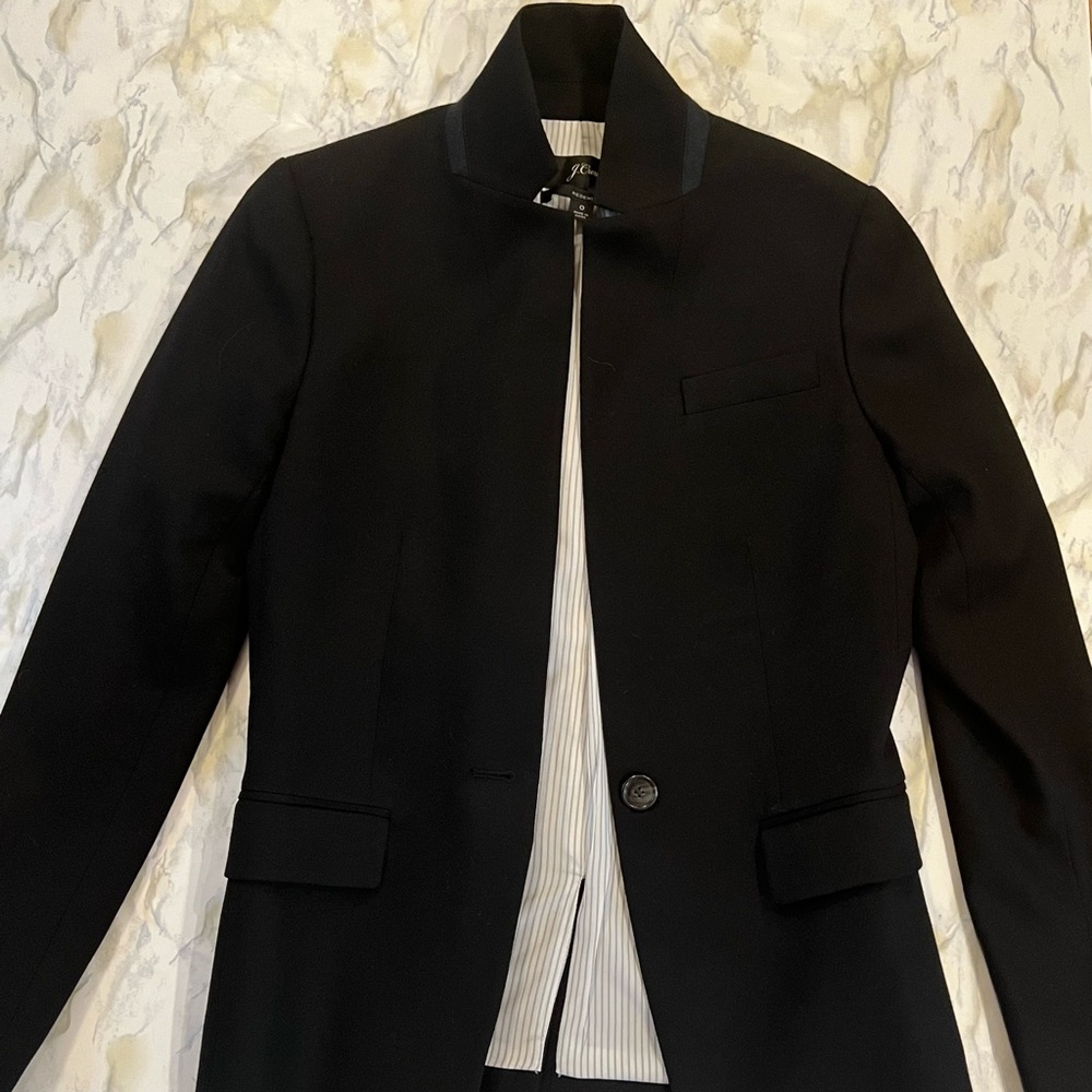 J Crew Black Regent Blazer 0